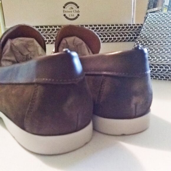 NIB Olive Suede - Moccasins Loafers Drivers 9.5 - Retail for $119 - Picture 10 of 13